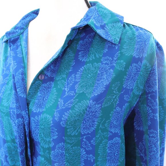 Vintage | Pendleton Satin Long Sleeve Button Down Shirt 14 1980's - Picture 2 of 6